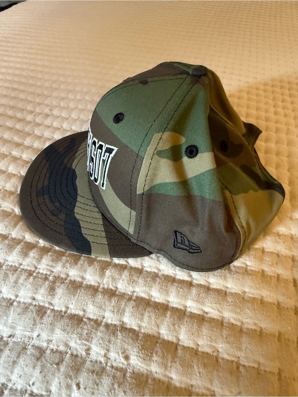 New Era Los Angeles Camo Flat Brim Cap - Green/Brown - Picture 2 of 7